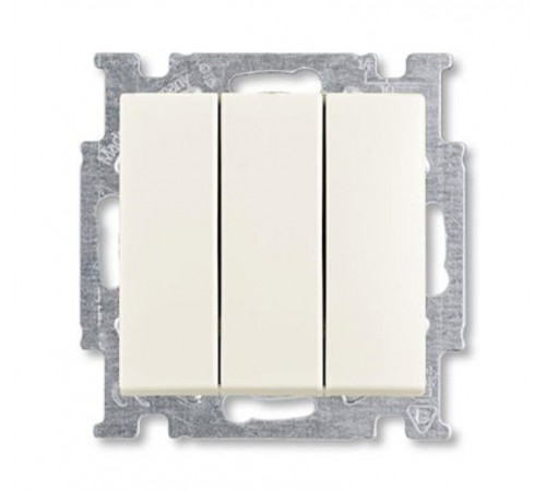 ABB Basic 55 Шале (белый) Выключатель 3-клавишный, 16А  1012-0-2183   2CKA001012A2183  ABB