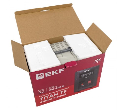 Стабилизатор напряжения электронный напольного исполнения модернизированый TITAN -ТF-1500  stab-TF-1500 EKF