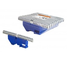 Шина "N" нулевая с изолятором на DIN-рейку 6x9мм стойка бол. 20 групп никелированная  SQ0801-0331  TDM