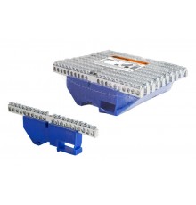 Шина "N" нулевая с изолятором на DIN-рейку 6x9мм стойка бол. 20 групп никелированная  SQ0801-0331  TDM