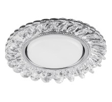 Светильник потолочный встраиваемый под лампу GX53 CD4034 20LED*2835 SMD 4000K, 15W GX53, без лампы, прозрачный, хром  40501  FERON