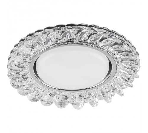 Светильник потолочный встраиваемый под лампу GX53 CD4034 20LED*2835 SMD 4000K, 15W GX53, без лампы, прозрачный, хром  40501  FERON