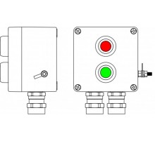 Ex пост управления из GRP; 1Ex d e IIC T6 Gb X / Ex tb IIIB T80°C Db X /IP664 Кнопка Зеленая, 1NC/1NO -1 шт.; Кнопка красная,1NC/1NO - 1 шт.; С:ввод D