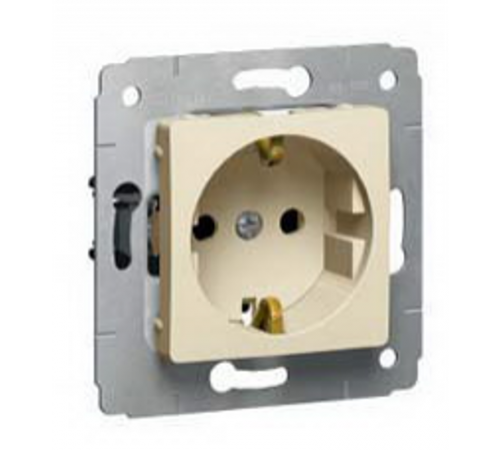 Cariva DIY Розетка 2К+З, нем. Стандарт, слоновая кость  695916  Legrand