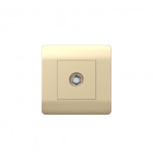 Розетка антенная одиночная SAT коннектор, шампань(NEW3-E)  431412  CHINT