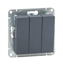 Механизм выключателя, трёхклавишный, графит Эпика  UP1-SWG-31 EKF