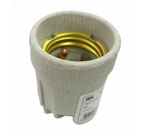 Патрон подвесной керамический Е27 (200 шт), стикер на изделии Пкр27-04-К43  EPC10-04-01-K01  IEK