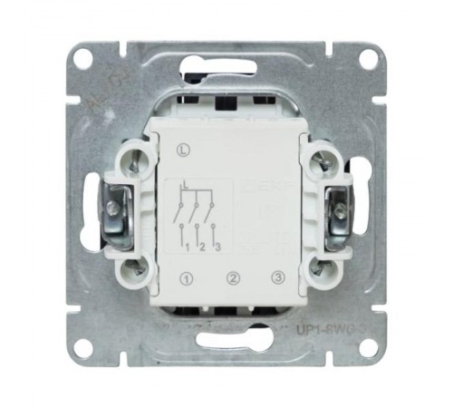 Механизм выключателя, трёхклавишный, графит Эпика  UP1-SWG-31 EKF