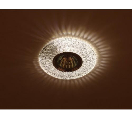 Светильник точечный встраиваемый DK LD33 SL/WH декор cо светодиодной подсветкой MR16, прозрачный  Б0036505  ЭРА