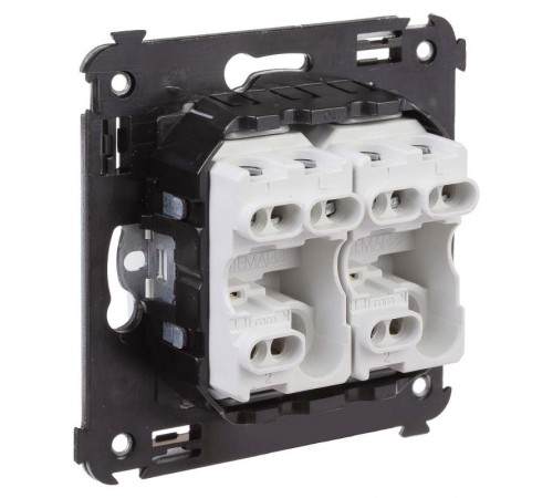 Переключатель двухклавишный в стену, "Avanti", "Белое облако"  4400114  DKC