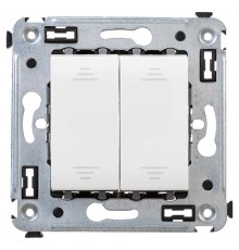 Переключатель двухклавишный в стену, "Avanti", "Белое облако"  4400114  DKC