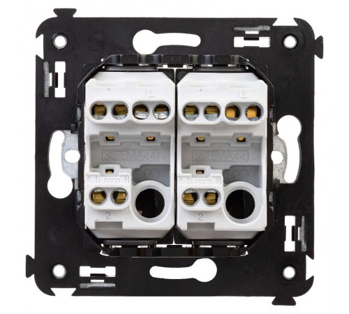 Переключатель двухклавишный в стену, "Avanti", "Белое облако"  4400114  DKC