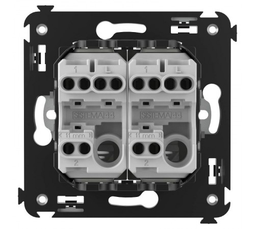 Переключатель двухклавишный в стену, "Avanti", "Белое облако"  4400114  DKC