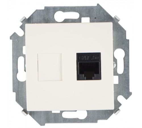 Simon 15 Сл. кость Розетка компьютерная  RJ45 кат.5e (AMP)  1591551-031  Simon