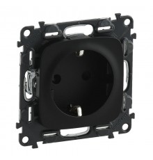Valena ALLURE DIY Антрацит Розетка 1-ая с/з, безвинт.зажим  753931  Legrand