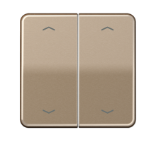 Клавиша для KNX кнопки, 2 группы с символами "стрелки"; металл; золотая бронза  CD102PGB  Jung