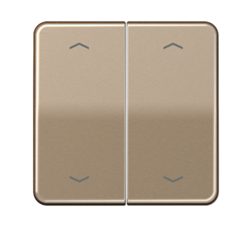 Клавиша для KNX кнопки, 2 группы с символами "стрелки"; металл; золотая бронза  CD102PGB  Jung