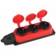 K-3e-RED-IP44 ЭРА Колодка каучуковая с/з 3гн 16A IP44 красная  Б0044552  ЭРА