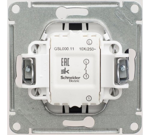 Glossa Шоколад Выключатель 1-клавишный сх.1, 10AX  GSL000811  SE