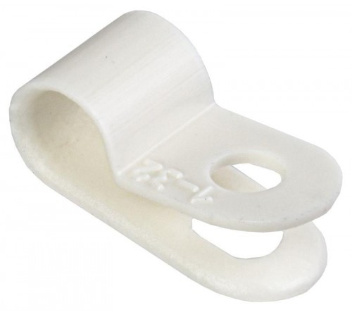 Скоба крепежная 5мм нейлоновая белая (50шт)  USK11-05-050-K01  IEK