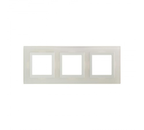 Рамка из натурального стекла, "Avanti", белая, 6 модулей  4400826  DKC