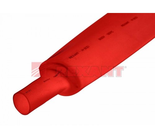 Термоусадочная трубка 50,0/25,0 мм, красная, упаковка 10 шт. по 1 м  25-0004  REXANT