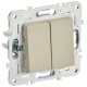 SKANDY Выключатель 2-клавишный перекрестный 10А SK-V06B бежевый   SK-V23-0-10-K10  IEK