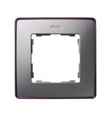 Simon 82 Рамка декоративная, 1 пост, Select, S82 Detail, алюминий-фиолетовый металлик  8201610-254  Simon