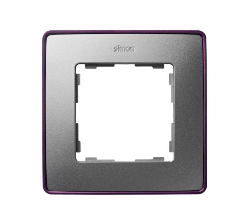 Simon 82 Рамка декоративная, 1 пост, Select, S82 Detail, алюминий-фиолетовый металлик  8201610-254  Simon