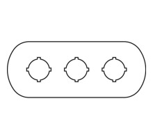 Шильдик MA6-1003 (3 места) для пластикового кнопочного поста  1SFA611930R1003  ABB