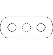 Шильдик MA6-1003 (3 места) для пластикового кнопочного поста  1SFA611930R1003  ABB