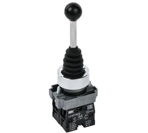 Джойстик LA167-PA22 2 полож. 2з без фиксации черный  BBJ20-PA22-4-22-2-K02  IEK