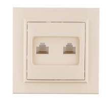 Розетка RJ-45+Phone СП бежевый Минск EKFERK00-135-20EKF
