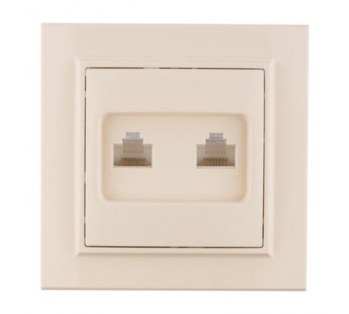 Розетка RJ-45+Phone СП бежевый Минск EKFERK00-135-20EKF