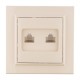 Розетка RJ-45+Phone СП бежевый Минск EKFERK00-135-20EKF