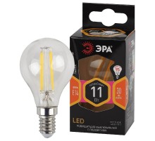 Лампа светодиодная F-LED P45-11w-827-E14 (филамент, шар, 11Вт, тепл, E14)  Б0047012  ЭРА
