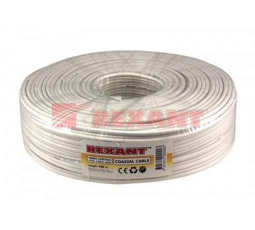 Кабель ККСВ-В+4х0,5 мм (бухта 100 м) белый  01-4021  REXANT