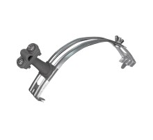 Держатель проводника круглого 6-10 мм для конька, серый, оцинк. 90037  Ezetek