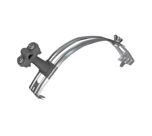 Держатель проводника круглого 6-10 мм для конька, серый, оцинк. 90037  Ezetek