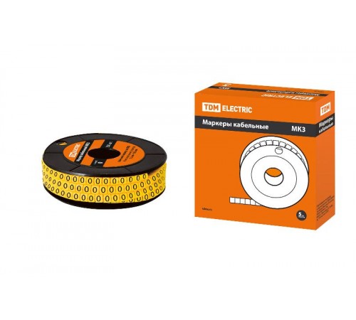Маркер МК3 - 6мм символ "0" 350шт/ролл   SQ0511-0050  TDM