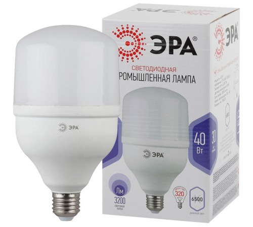 Лампа светодиодная LED POWER T120-40W-6500-E27 (диод, колокол, 40Вт, хол, E27)  Б0047644  ЭРА