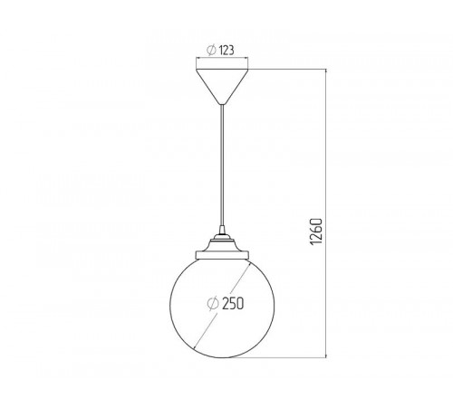 Светильник садово-парковый НСБ 02-60-251 , шар опал подвес шнур D=250 mm  Б0048086  ЭРА