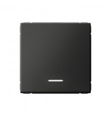 ArtGallery Базальт Выключатель 1-клавишный с подсветкой, 10АХ, механизм, быстрозажим. клем.  GAL001413S  SE