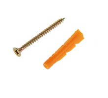 Саморез ШУж 4,0х50 пот. гол. + дюбель унив 6х37 (16 шт) - пакет ( 0,058 кг)  112939  Tech-KREP