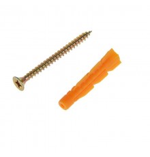 Саморез ШУж 4,0х50 пот. гол. + дюбель унив 6х37 (16 шт) - пакет ( 0,058 кг)  112939  Tech-KREP