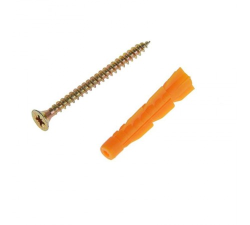 Саморез ШУж 4,0х50 пот. гол. + дюбель унив 6х37 (16 шт) - пакет ( 0,058 кг)  112939  Tech-KREP