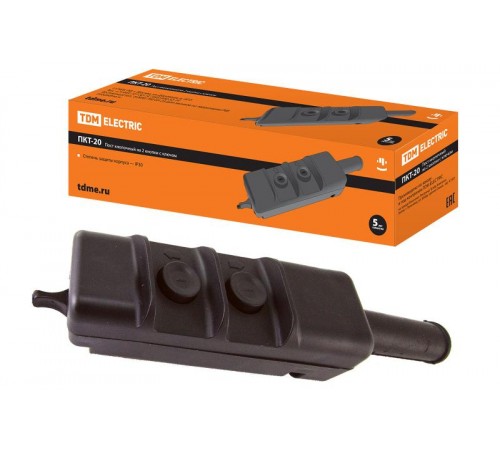 Пост кнопочный ПКТ-20 на 2 кнопки с ключом IP30  SQ0706-0004  TDM