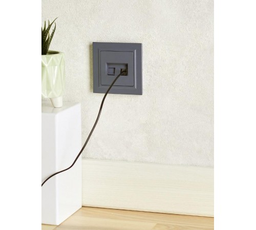 BRITE Розетка компьютерная 2-ая RJ45 кат.5E РК10-2-БрМ маренго   BR-K20-1-K35  IEK