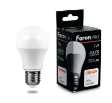 Лампа светодиодная .PRO LB-1007 Шар E27 7W 4000K OSRAM LED  38024  Feron