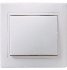 КВАРТА Белый Выключатель 1-клавишный 10А ВС10-1-0-КБ  EVK10-K01-10-DM  GENERICA